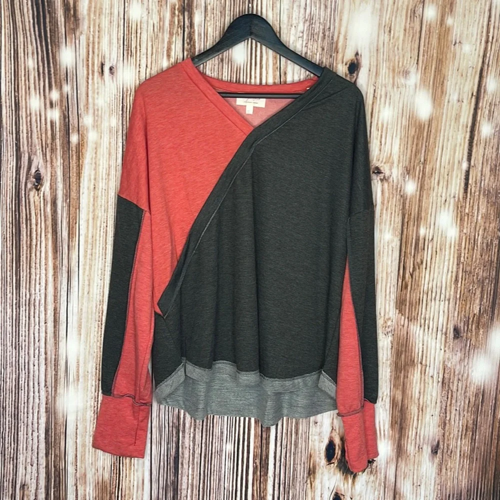 (⭐️⭐️LAST ONE⭐️⭐️) Reverse Stitch Color Block Sweater - Picture 5 of 8
